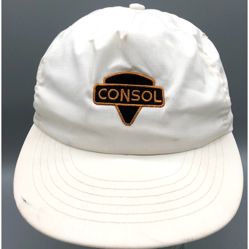 Vintage‎ Consol Trucker Hat Cap Snap Back Coal Mine 90s Made In USA 90s Mining *